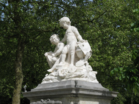 Statue in the Parc de Bruxelles - Brussels Belgium