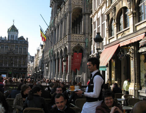Sidewalk Cafe in Brussels Belgium